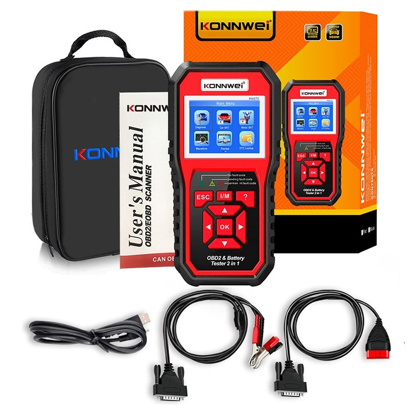Scaner diagnostic auto OBD2 cu 10 moduri și citire VIN Konnwei KW870