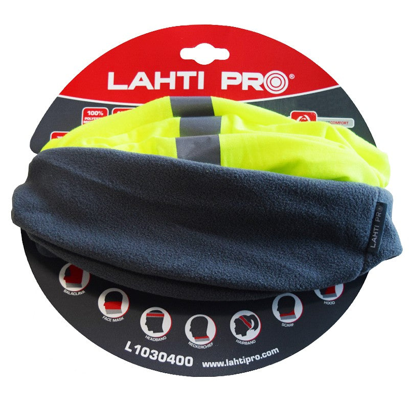 Banderolă reflectorizantă cu polar LAHTI PRO, protecție cap, multifuncțională, cod furnizor