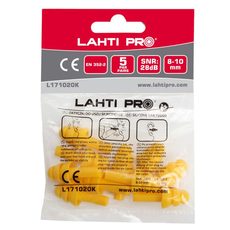 Dopuri antifon din silicon, izolare 28 dB, 5/set, Lahti Pro L171020K