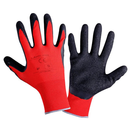 Mănuși latex cu poliester LAHTI PRO pentru protecția mâinilor