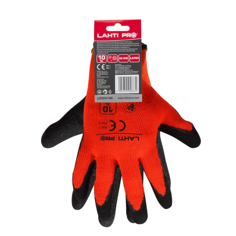 Mănuși termoizolante latex LAHTI PRO pentru protecția mâinilor
