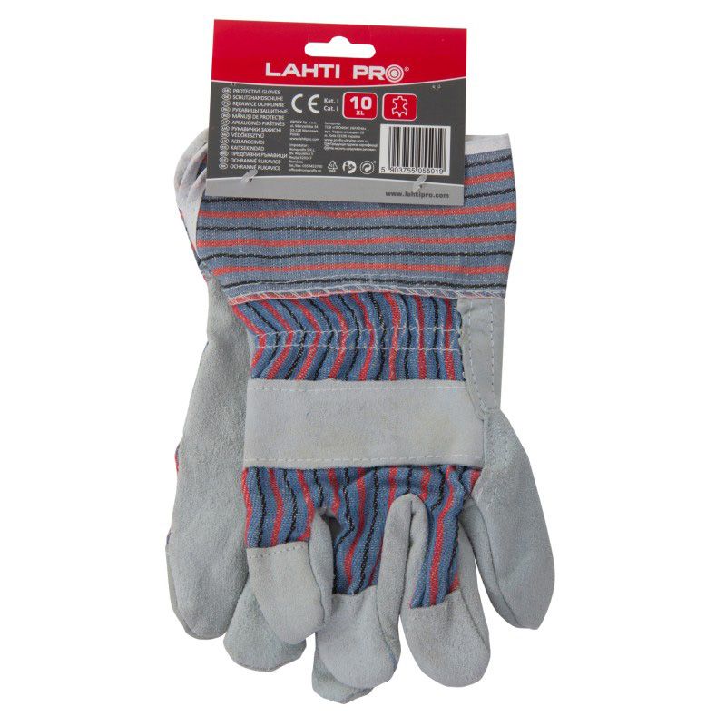 Mănușă piele bovină cu palmă cusută, mărimea 10, confort sporit LAHTI PRO L270510P