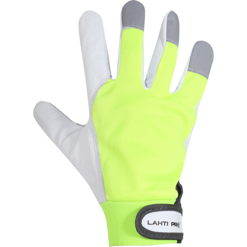 Mănuși piele ovină galben-alb LAHTI PRO pentru protecție 10 (XL)