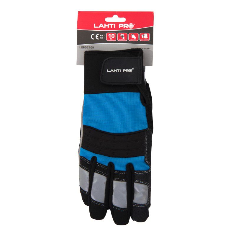 Mănuși elastan întărite reflectorizante LAHTI PRO 10 (XL)