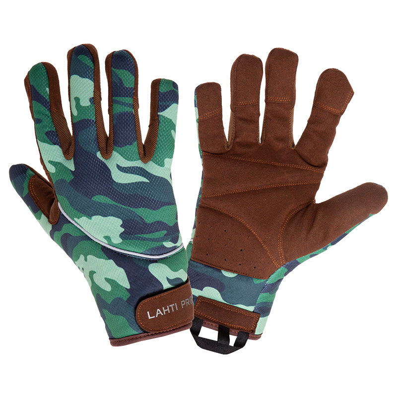 Mănușă poliester cu model camuflaj LAHTI PRO pentru protecție