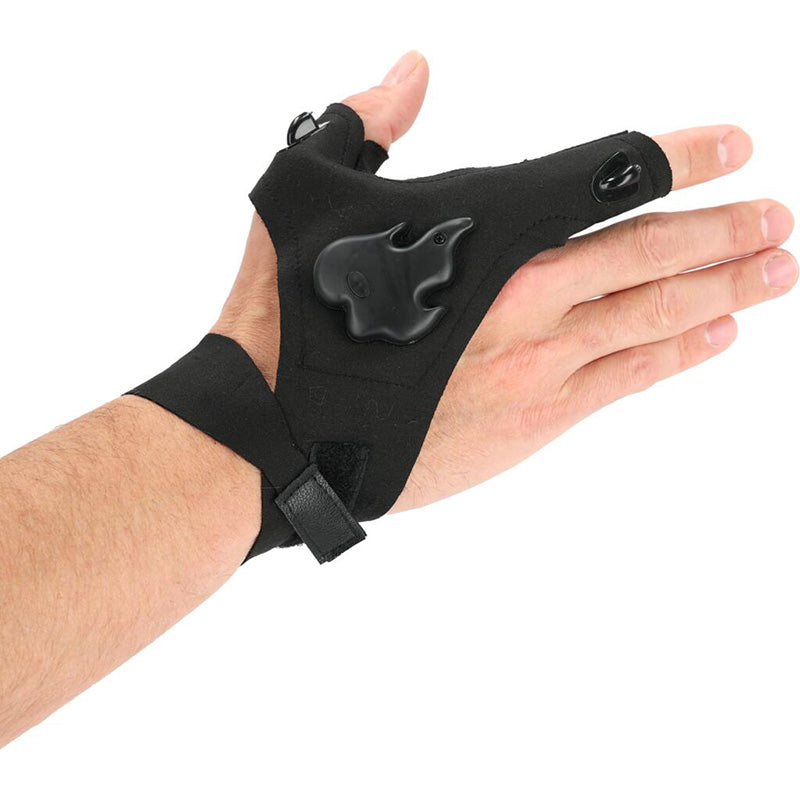 Mănuși parțiale cu LED, poliester, reglaj velcro, încărcare USB LAHTI PRO L290400K