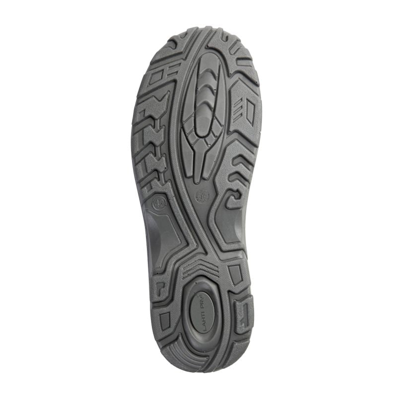 Bocanci piele întoarsă și material textil gri-roșu S1PSRC LAHTI PRO