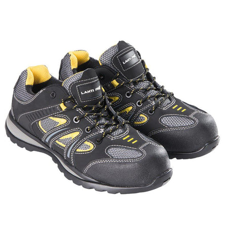 Pantofi protecție piele velur și țesătură cu cauciuc Lahti Pro S1P SRA
