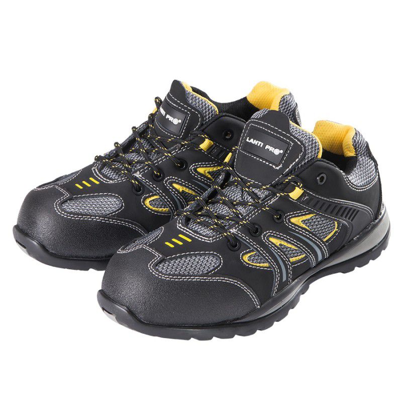 Pantofi protecție piele velur și țesătură cu cauciuc Lahti Pro S1P SRA