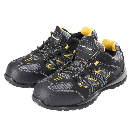 Pantofi protecție piele velur și țesătură cu cauciuc Lahti Pro S1P SRA