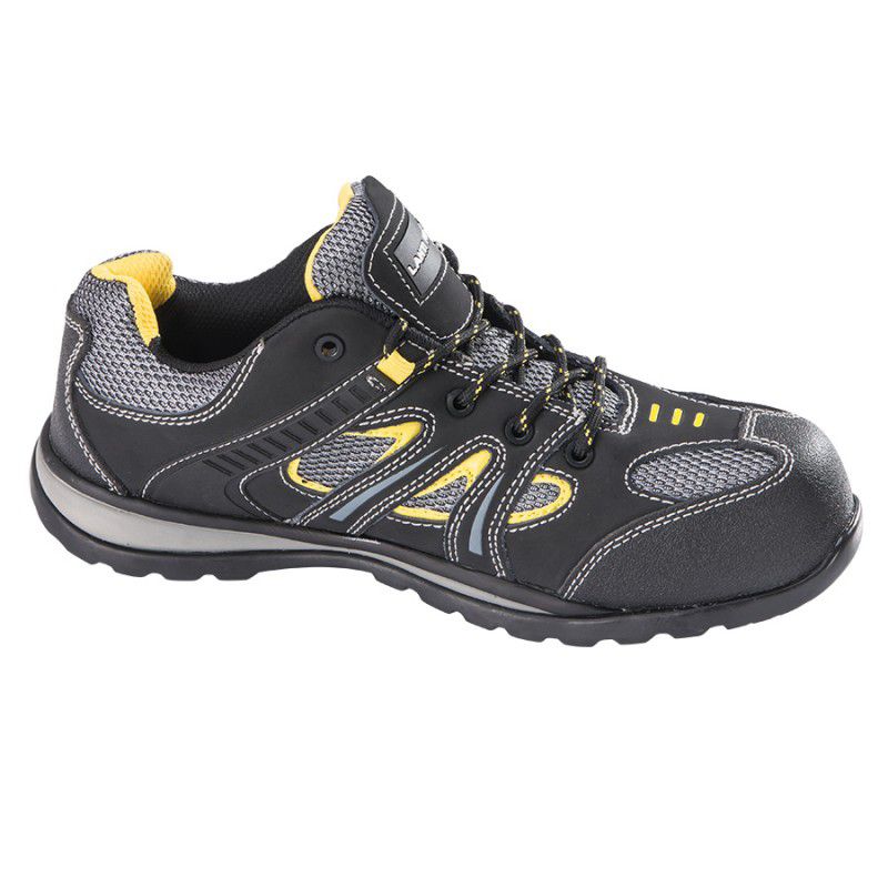 Pantofi protecție piele velur și țesătură cu cauciuc Lahti Pro S1P SRA