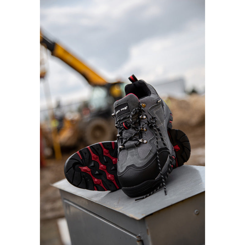 Pantofi piele întoarsă cu cauciuc de protecție S1P SRA Lahti Pro