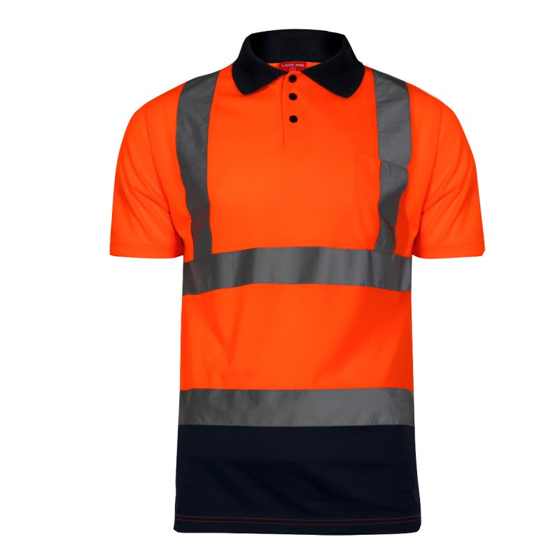 Tricou reflectorizant polo LAHTI PRO pentru bărbați, clasa 2 vizibilitate Portocaliu