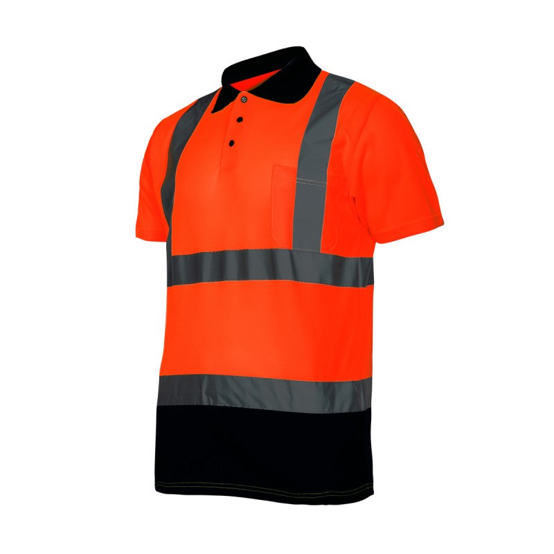Tricou reflectorizant polo LAHTI PRO pentru bărbați, clasa 2 vizibilitate Portocaliu