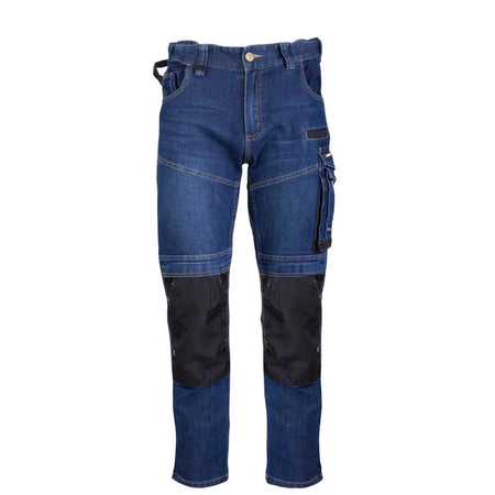 Pantaloni de lucru tip blugi slim-fit elastici LAHTI PRO pentru protecție zilnică