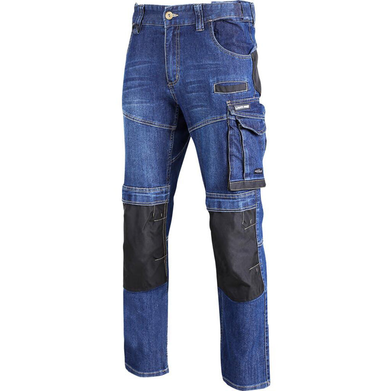 Pantaloni de lucru tip blugi slim-fit elastici LAHTI PRO pentru protecție zilnică