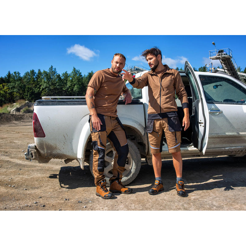 Pantaloni de lucru slim-fit elastici LAHTI PRO cu buzunare întărite și benzi reflectorizante