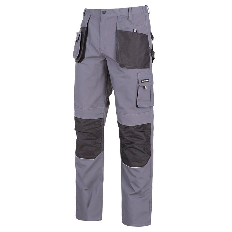 Pantaloni de lucru groși gri LAHTI PRO cu 9 buzunare, materiale rezistente, cod furnizor public