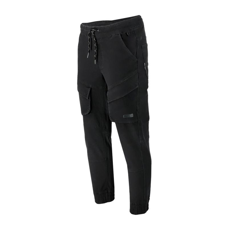 Pantaloni elastici cu șnur și manșete, negri, LAHTI PRO