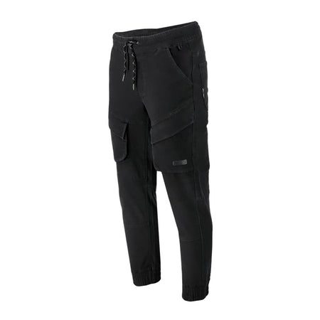 Pantaloni elastici cu șnur și manșete, negri, LAHTI PRO