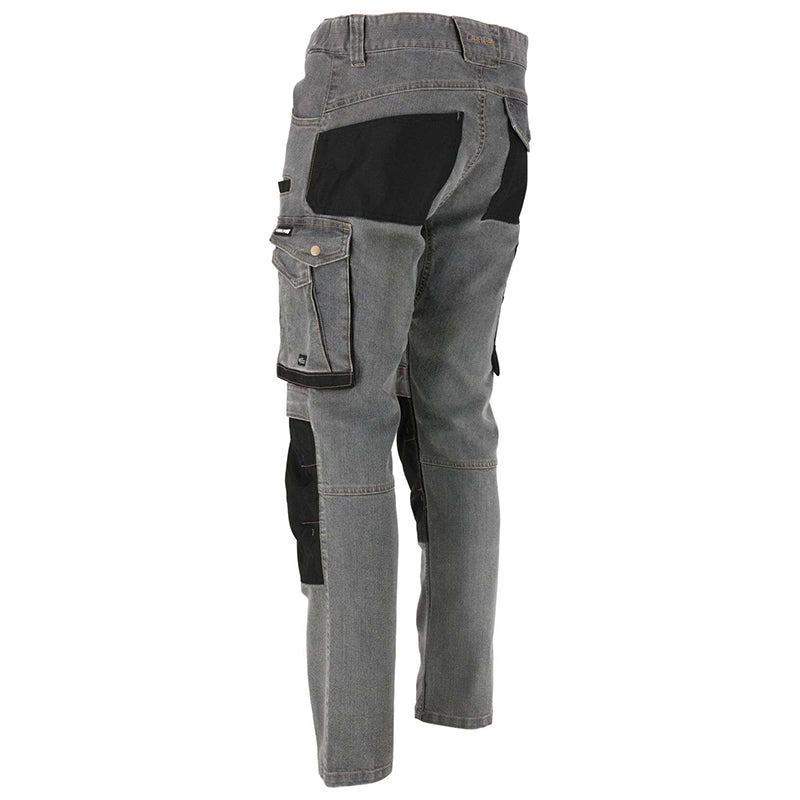 Pantaloni de lucru tip blugi slim-fit elastici gri LAHTI PRO