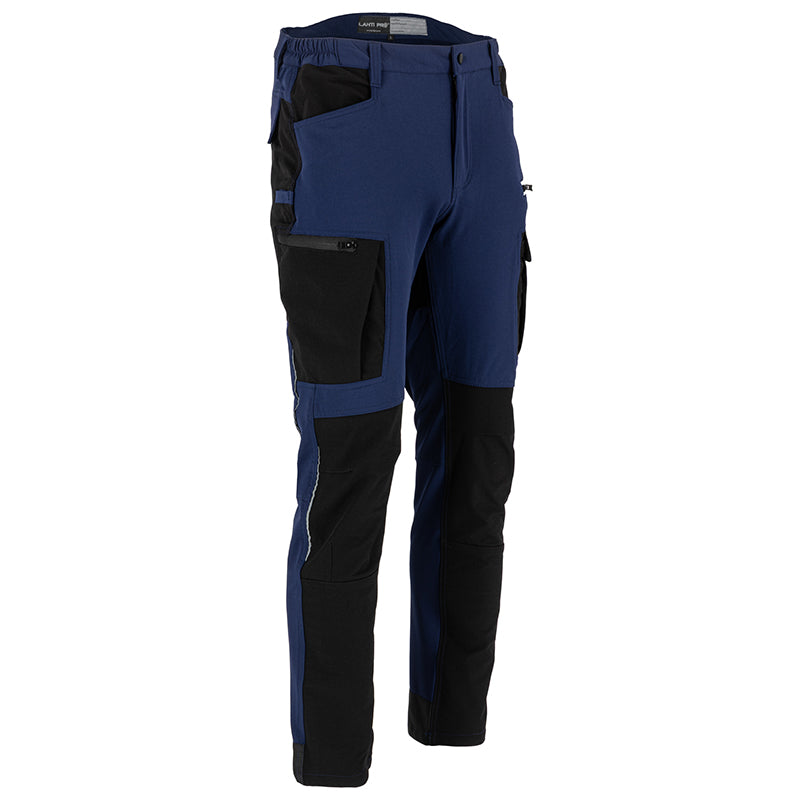 Pantaloni de lucru slim fit flexibili bleumarin LAHTI PRO