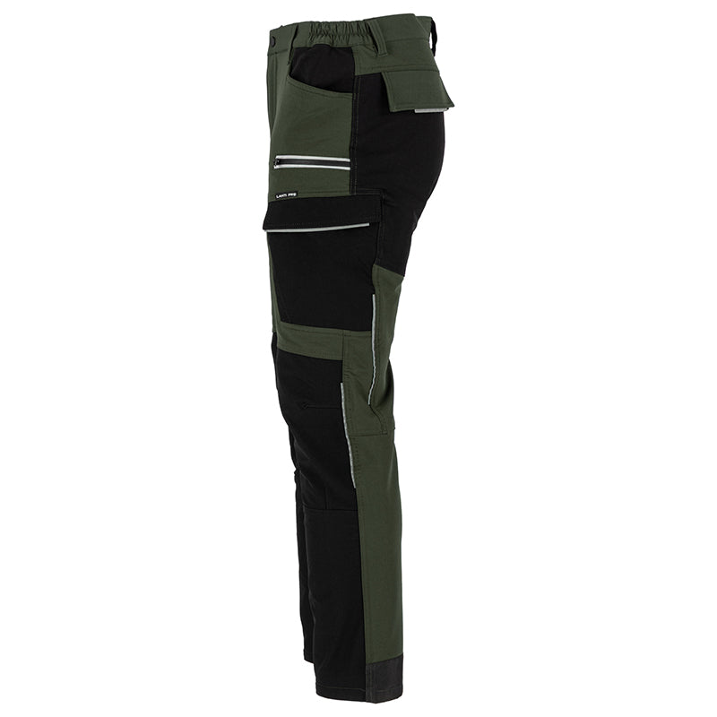Pantaloni de lucru slim fit flexibili elastic - LAHTI PRO, kaki