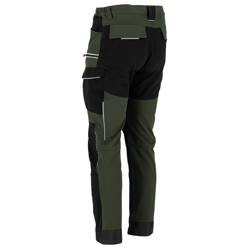 Pantaloni de lucru slim fit flexibili elastic - LAHTI PRO, kaki