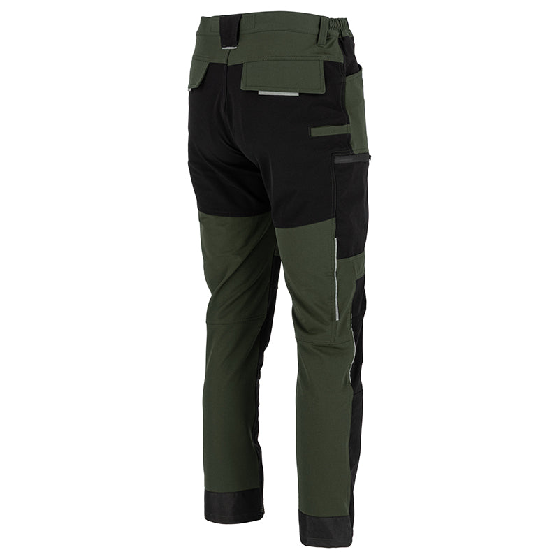 Pantaloni de lucru slim fit flexibili elastic - LAHTI PRO, kaki