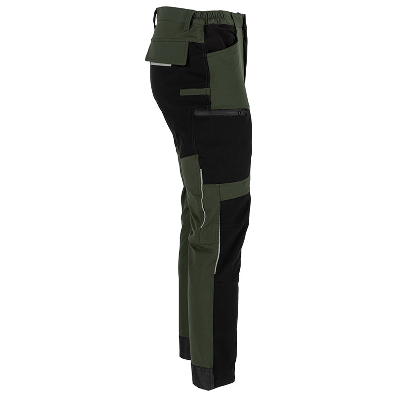 Pantaloni de lucru slim fit flexibili elastic - LAHTI PRO, kaki
