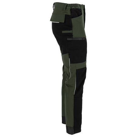 Pantaloni de lucru slim fit flexibili elastic - LAHTI PRO, kaki