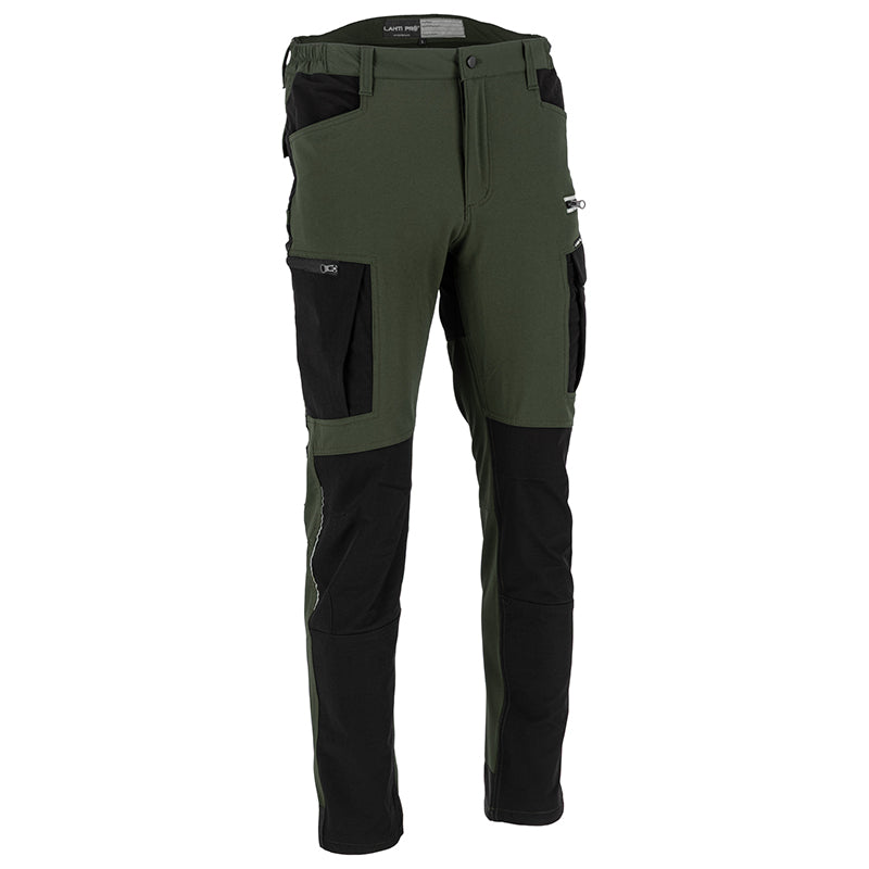 Pantaloni de lucru slim fit flexibili elastic - LAHTI PRO, kaki