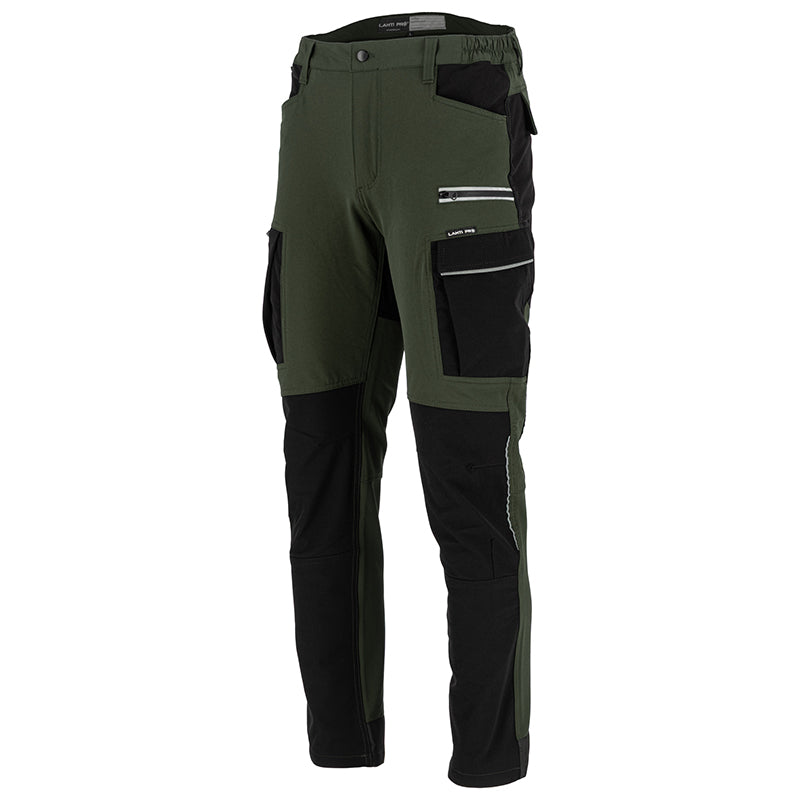 Pantaloni de lucru slim fit flexibili elastic - LAHTI PRO, kaki