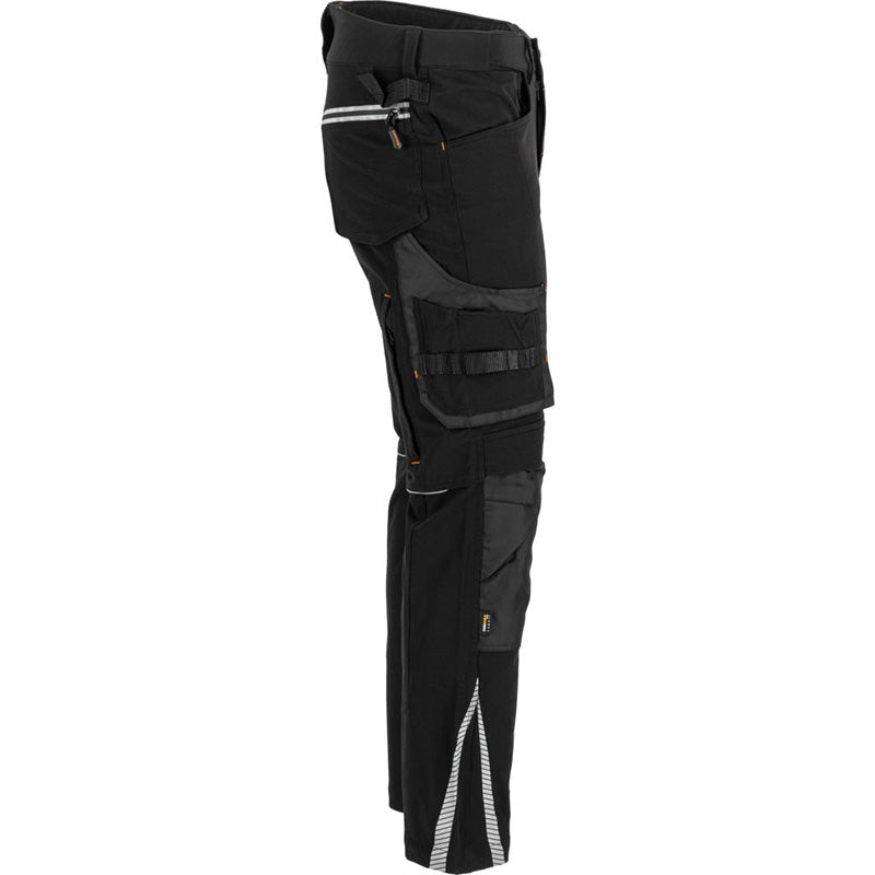 Pantaloni lucru slim-fit super-elastici LAHTI PRO cod L40558, material elastic 4 direcții, elemente reflectorizante