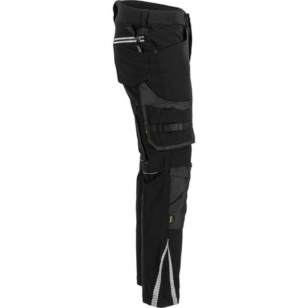 Pantaloni lucru slim-fit super-elastici LAHTI PRO cod L40558, material elastic 4 direcții, elemente reflectorizante