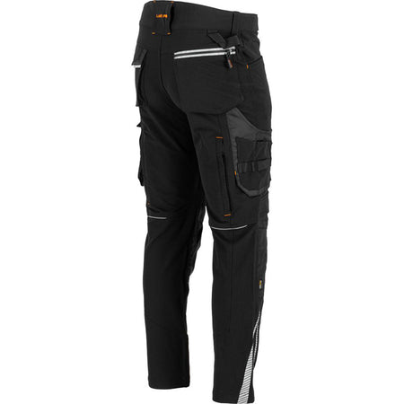 Pantaloni lucru slim-fit super-elastici LAHTI PRO cod L40558, material elastic 4 direcții, elemente reflectorizante