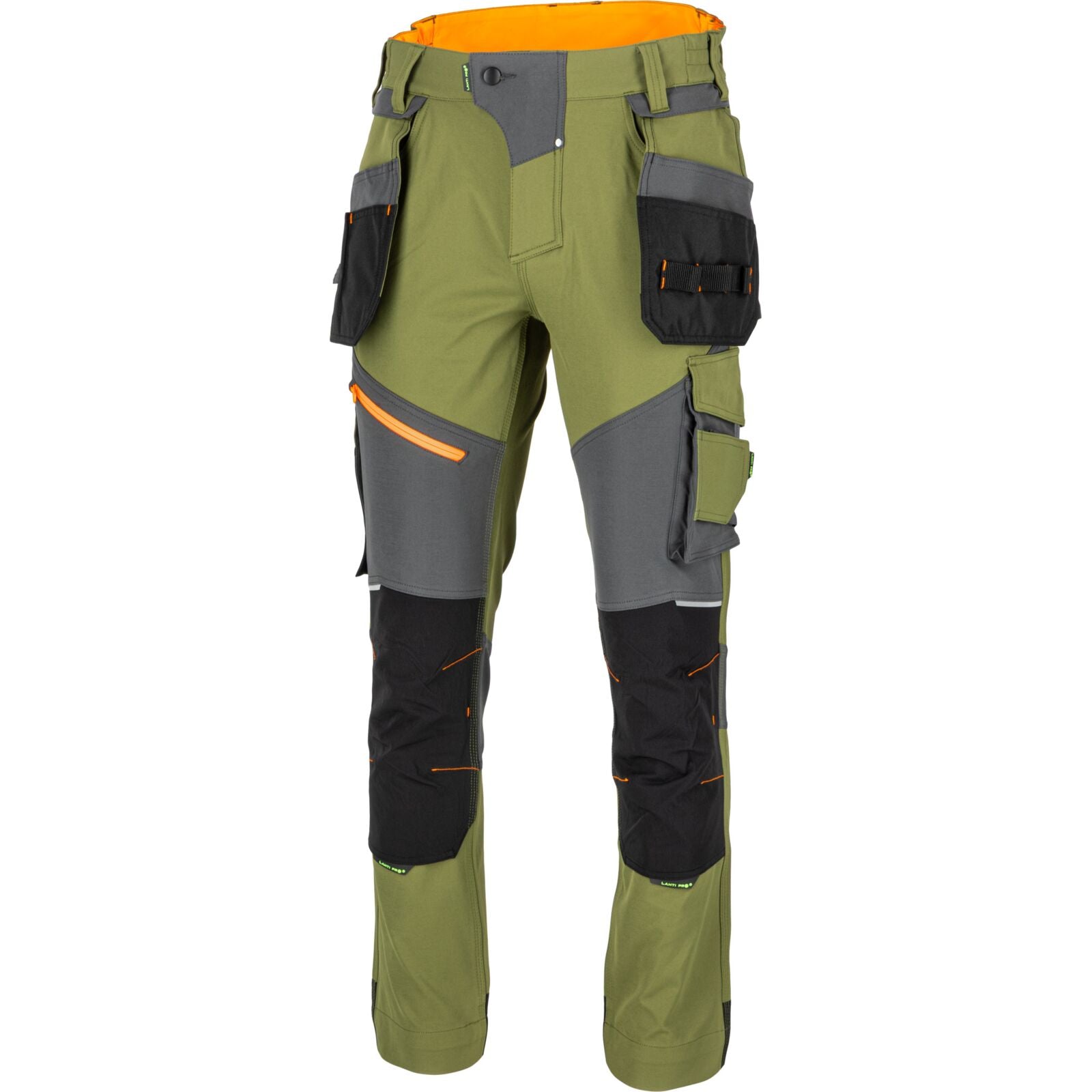 Pantaloni de lucru super-flexibili verzi LAHTI PRO cu cod furnizor public