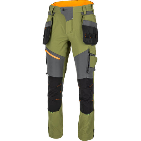 Pantaloni de lucru super-flexibili verzi LAHTI PRO cu cod furnizor public
