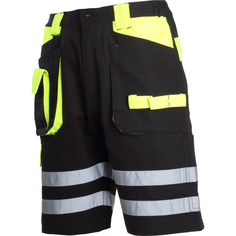 Pantaloni scurți cu reflectorizant LAHTI PRO pentru protecție, 100% bumbac