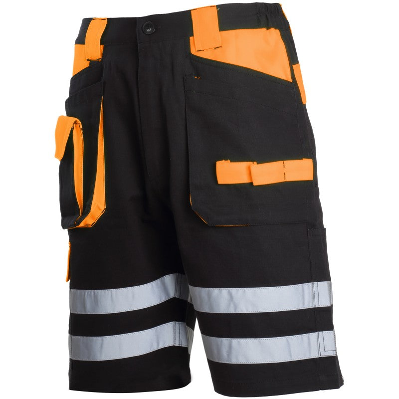 Pantaloni scurți cu reflectorizant LAHTI PRO pentru protecție, 100% bumbac