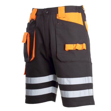 Pantaloni scurți cu reflectorizant LAHTI PRO pentru protecție, 100% bumbac