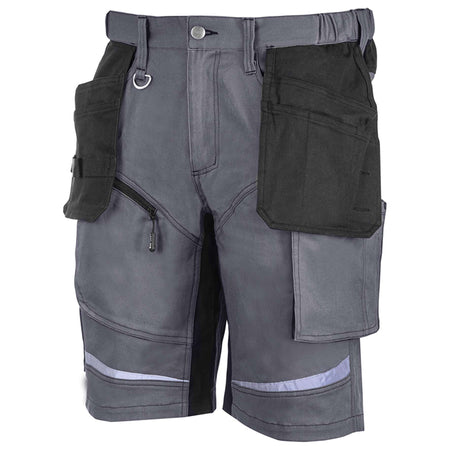 Pantaloni de lucru scurți slim fit LAHTI PRO, bumbac elastic, 12 buzunare