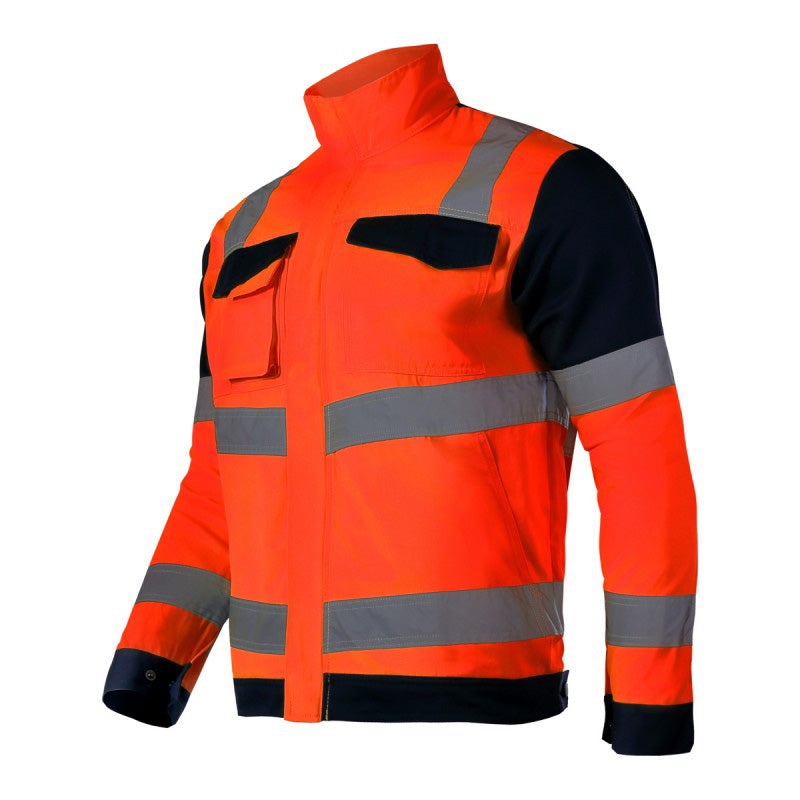 Jachetă reflectorizantă premium LAHTI PRO cu benzi reflectorizante Portocaliu