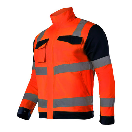 Jachetă reflectorizantă premium LAHTI PRO cu benzi reflectorizante Portocaliu