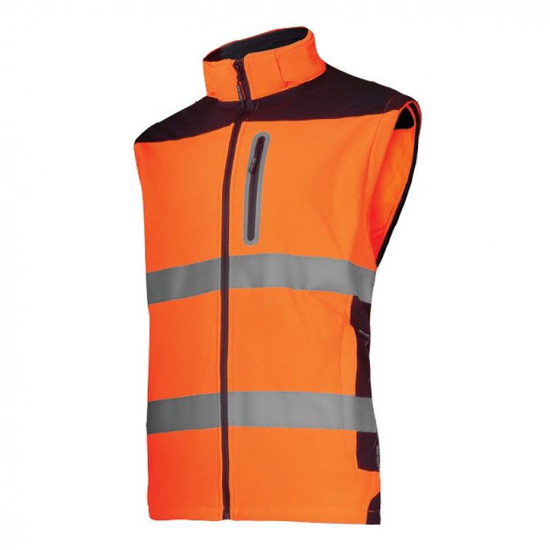 Jachetă reflectorizantă elastică softshell LAHTI PRO pentru muncă, impermeabilă, EN ISO 20471 Portocaliu