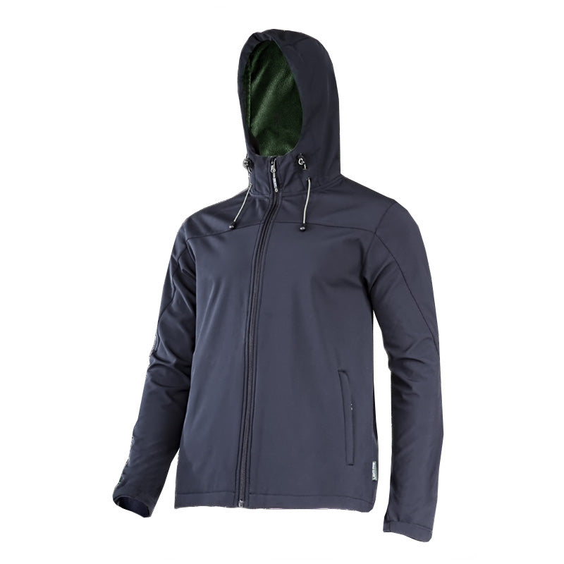 Jachetă elastică cu glugă LAHTI PRO, negru, softshell impermeabil