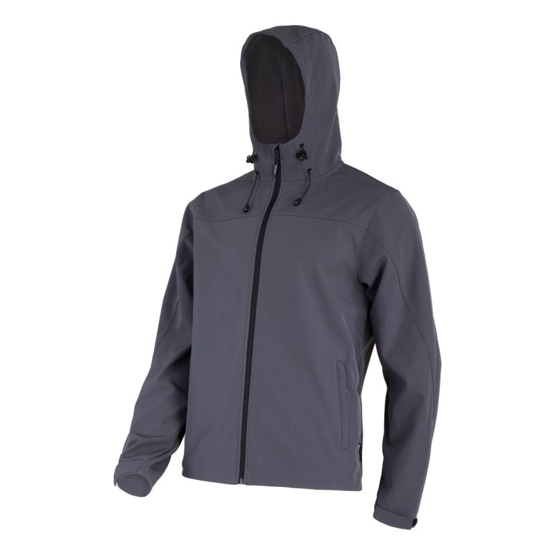 Jachetă elastică cu glugă LAHTI PRO, negru, softshell impermeabil