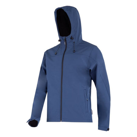 Jachetă elastică cu glugă LAHTI PRO, negru, softshell impermeabil
