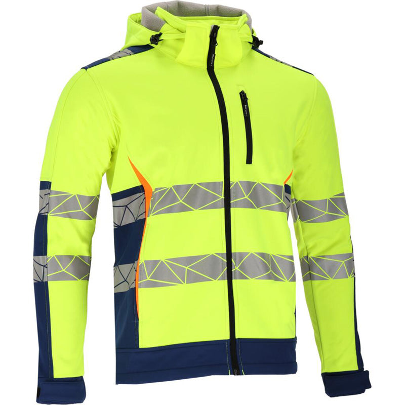 Jachetă reflectorizantă elastică impermeabilă, model verde, LAHTI PRO