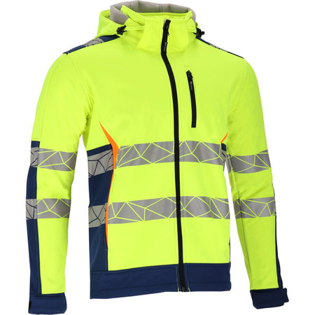 Jachetă reflectorizantă elastică impermeabilă, model verde, LAHTI PRO